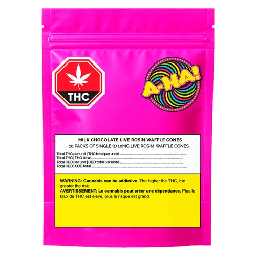 Milk Chocolate Live Rosin Waffle Cones - A-Ha! - Chocolates