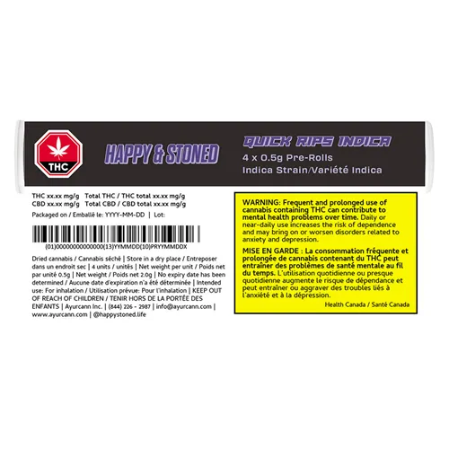 Quick Rips Indica - Happy & Stoned - Joints