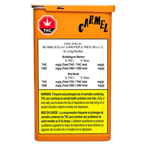 Two Pack: Bubblegum Marker & Red Bullz - Carmel - Joints