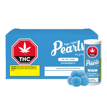 Product image of Blue Razzleberry 3:1 CBG/THC - Pearls - Gummies - 50 x 2mg