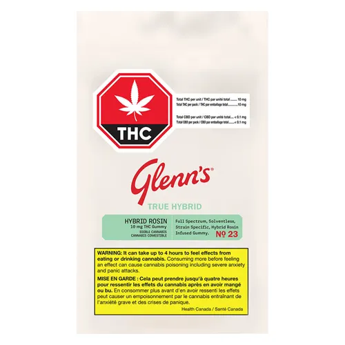 No.23 True Hybrid Rosin Blue Raspberry Cotton Clouds - Glenn's - Gummies