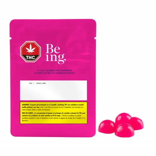 Product image of 3:1 CBG:THC Red Raspberry Soft Chews - Being - Gummies