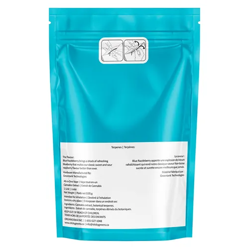 Blue Razzleberry Dripbar - Sticky Greens -  Disposables