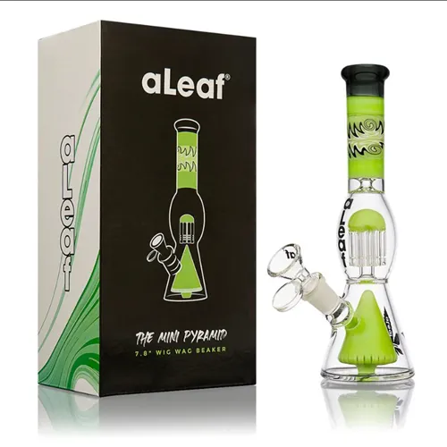 Product image of Aleaf, Wig Wag Pryramid Perk 8" Glass Bong