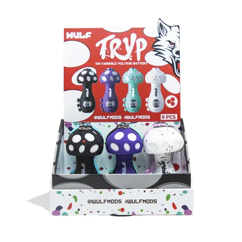 Product image of Wulf Mods x Yocan, TRYP Mushroom Shaped 510 Battery