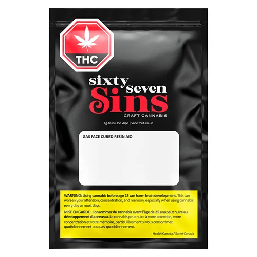 Gas Face Cured Resin - Sixty Seven Sins - Disposables