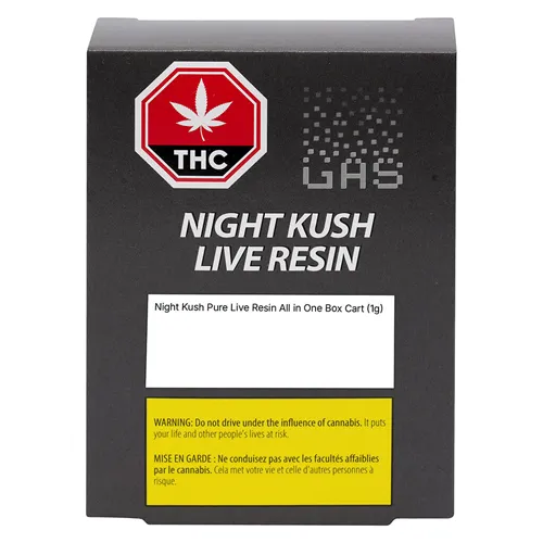 Night Kush Indica Pure Live Resin AIO - (GAS) - Disposables