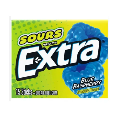 Product image of Extra, Sours Chewing Gum, Blue Raspberry