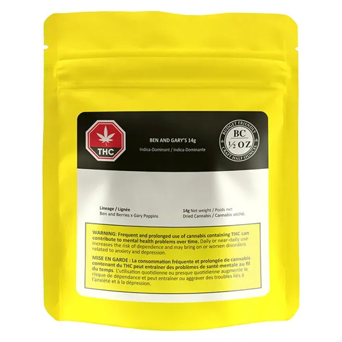 Ben and Gary's - BC 1/2 OZ - Dried Flower