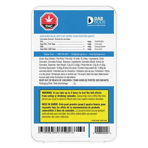 Blue Zkittlez Shatter Infused - Dab Bods - Infused Joints