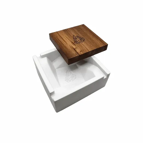 Product image of BRNT Designs, Briq Concrete Ash Tray w/ Lid