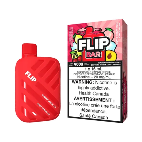 Product image of Cherry Lemon Ice & Juicy Peach Ice - Flip Bar - Disposable