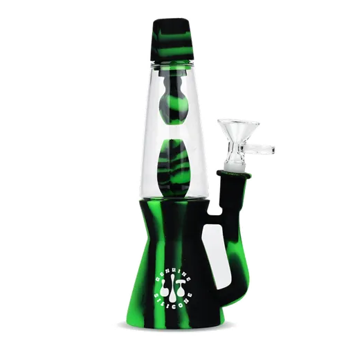 Product image of Lit Silicone, 8.25" Lava Lamp Silicone/Glass Water Pipe
