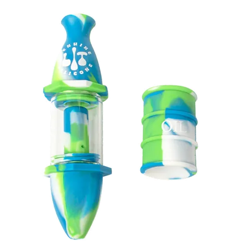 Product image of LIT Silicone, 7" Concentrate Collector w/ Titanium Nail & Storage