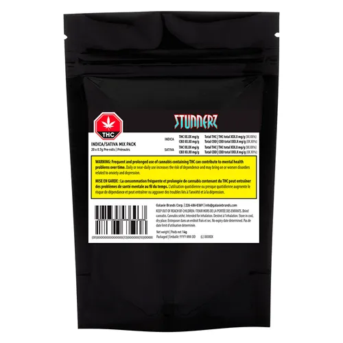 Indica/Sativa Mix Pack - Stunnerz - Variety Pre-Rolled