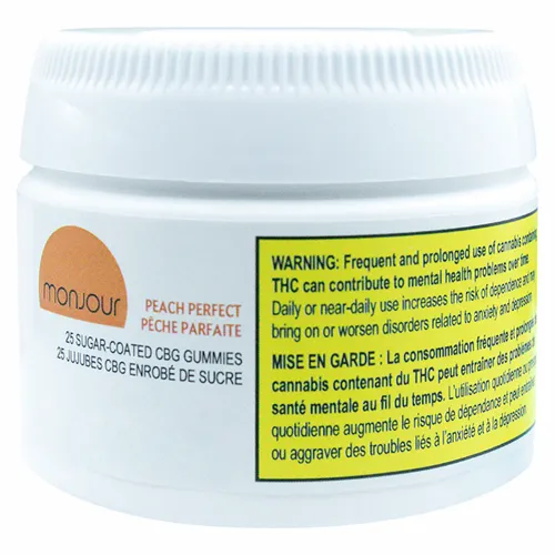 Peach Perfect CBG Soft Chews - Monjour - Gummies