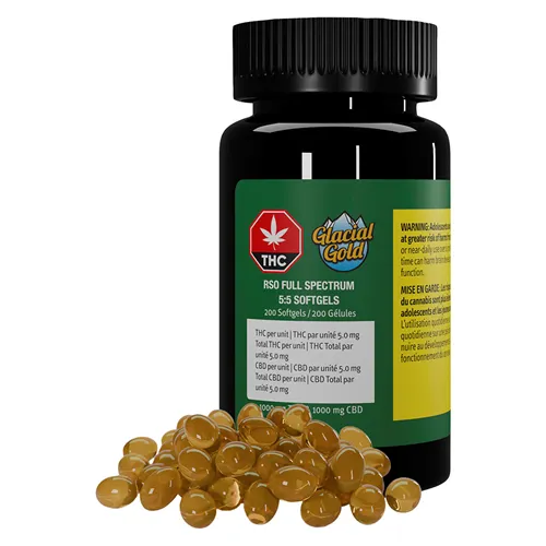 Product image of RSO Full Spectrum 5:5 Softgels - Glacial Gold - Capsules