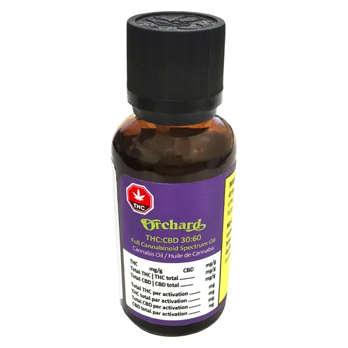 THC:CBD 30:60 Full Cannabinoid Spectrum Oil 990mg THC, 1675mg CBD