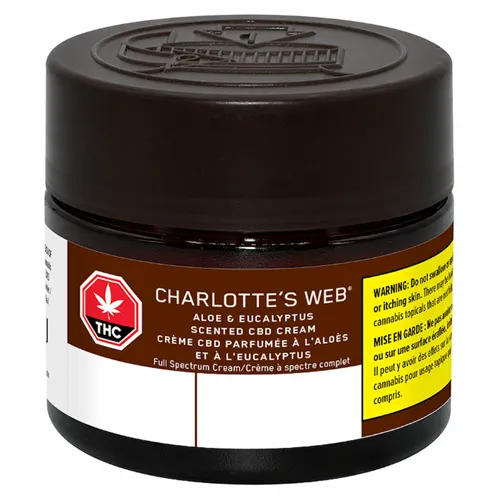 Aloe & Eucalyptus Scented CBD Cream - Charlotte's Web - Infused Body