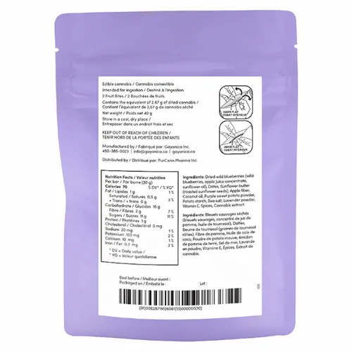 Blueberry & Lavender 10:10:10 (CBN) - Jublee - Snacks & Baked Goods