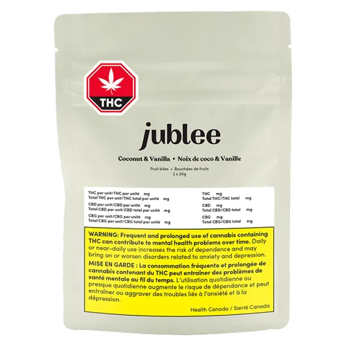 Coconut & Vanilla CBG Fruit Bites - Jublee - Snacks & Baked Goods