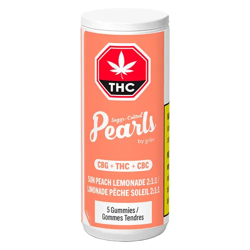 Sun Peach Lemonade 2:1:1 CBG/THC/CBC - Pearls - Gummies