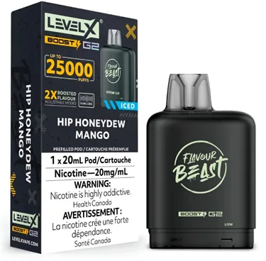 Product image of Hip Honeydew Mango - Flavour Beast x Level X G2 Boost - Pod