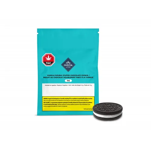 Product image of Vanilla Double Stuffed Chocolate Cookie - Indiva Life - Baked Goods