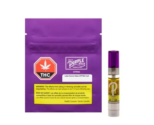 Product image of Lake Huron Haze HTFSE Live Resin - Purple Hills - 510 Cartridge
