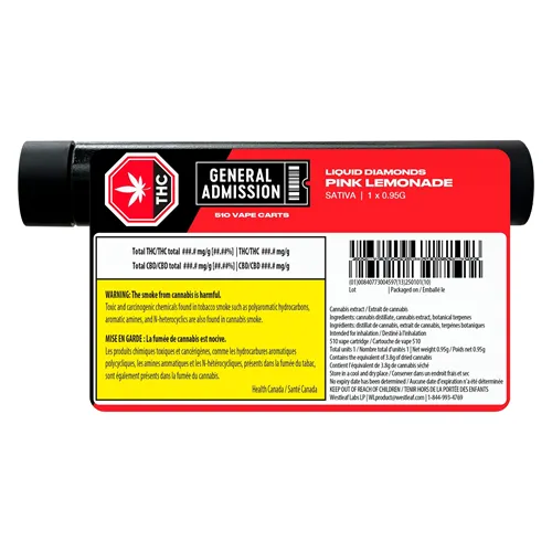 Pink Lemonade Liquid Diamond - General Admission - 510 Cartridges