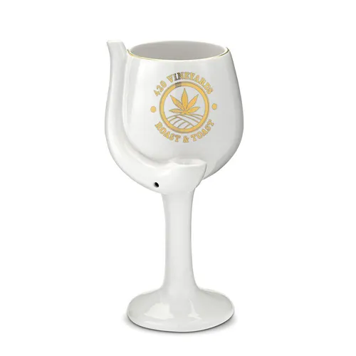 Product image of Ceramic Wine Glass w/ Pipe