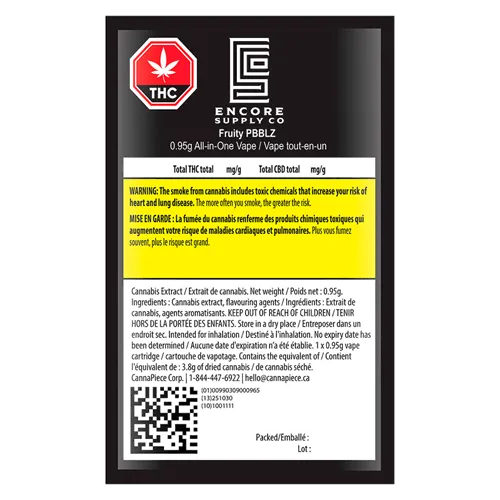 Product image of Fruity PBBLZ AIO - Encore - Disposables
