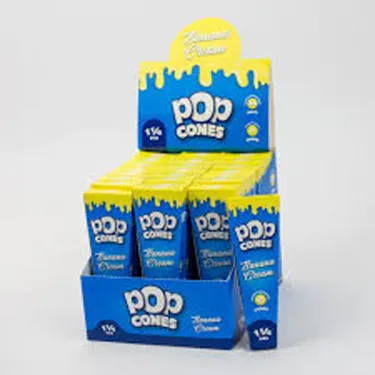 Product image of Pop Papers, Banana Cream Unbleached Pre-Rolled Cones