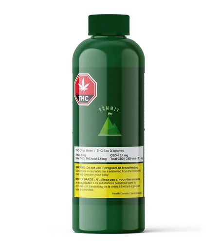 Product image of THC Citrus Water - Summit - Sparkling Water