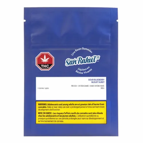 Sour Blueberry Live Resin Gummies - San Rafael '71 - Gummies