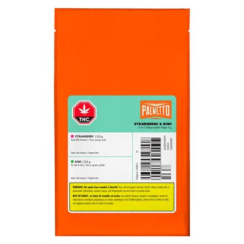 Strawberry & Kiwi 3-in-1 - Palmetto - Disposable