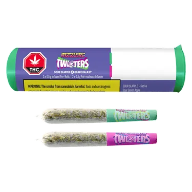 Product image of Twisters Grape Galaxy & Sour Slapple - Rizzlers - Infused Joints