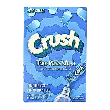 Product image of Crush, Zero Sugar Drink Mix to Go, Blue Razz Slush