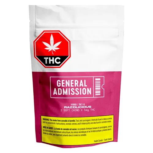 Razzilicious THC Soft Chew - General Admission - Gummies