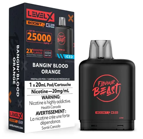 Product image of Bangin' Blood Orange Iced - Flavour Beast x Level X G2 Boost - Pod