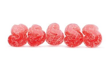Product image of Strawberry Watermelon 4:1 CBG|THC SOURZ - Spinach - Gummies