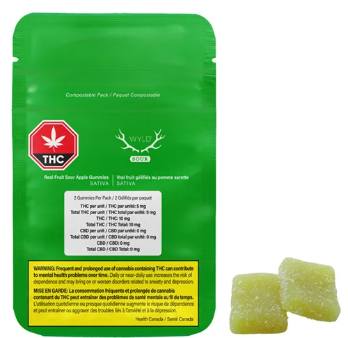Product image of Real Fruit Sour Apple Soft Chews - Wyld - Gummies