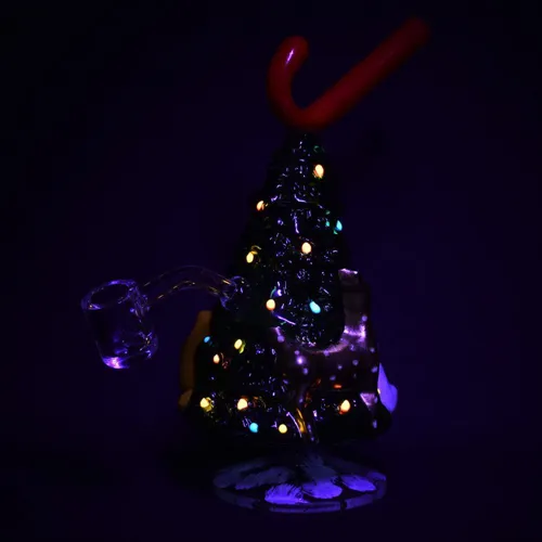 Product image of 7.25" Christmas Tree w/ Candy Cane Glass Rig