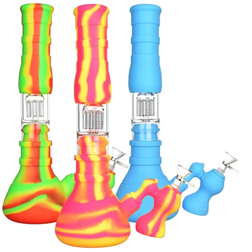 Product image of 3 Stage Silicone Water Pipe w/ Ash Catch