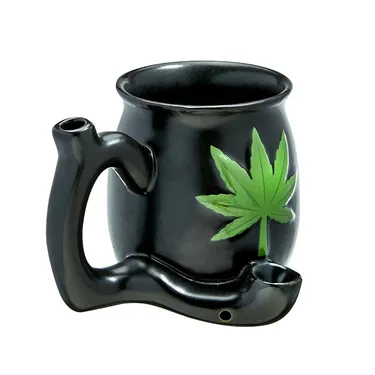 Product image of Roast & Toast, Matte Black Ceramic Mug w/ Pipe