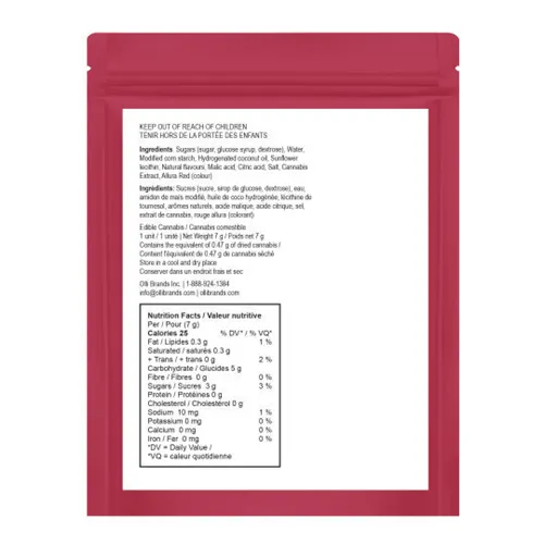 100 THC Red Raspberry Multipack - Trippers - Gummies