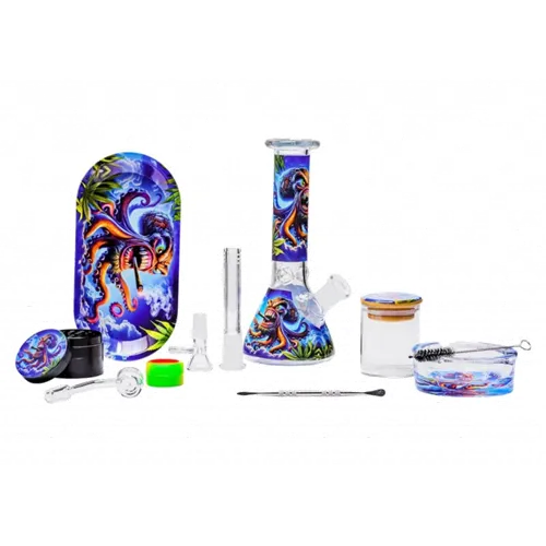 Product image of OG, 8" Bong, Banger, Ashtray, Grinder & More Gift Set
