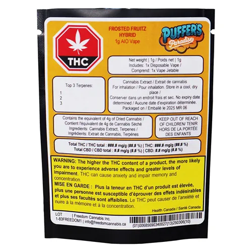 Frosted Fruitz - Puffer's Paradise - Disposables