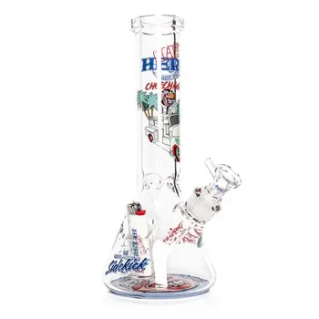 Gear Premium, 12" 7mm Thick Happy Herbs Sidekick Water Pipe