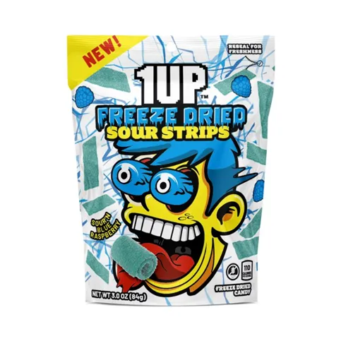 Product image of 1UP, Freeze Dried Sour Strips, Blue Raspberry